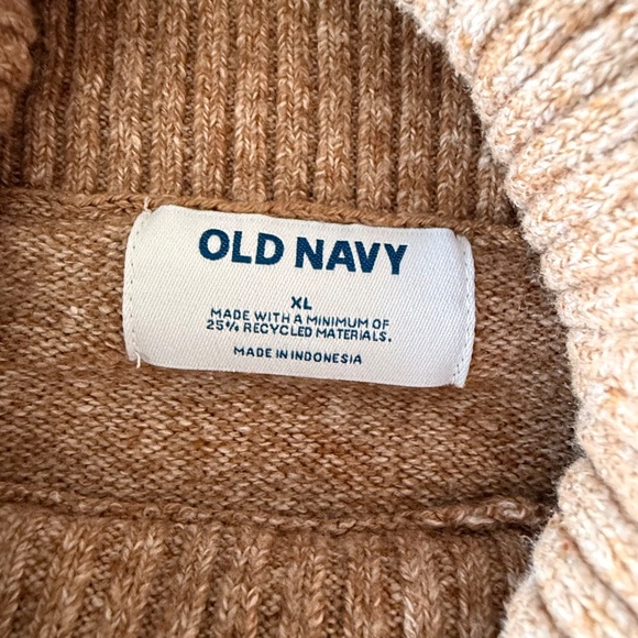 Old Navy SoSoft Turtleneck Sweater Women’s XL Brown Tunic Cozy Fall Knit Neutral - Picture 5 of 8
